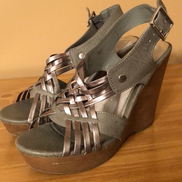 Brash (Grey) Wedge Shoes - Picture 1 of 3